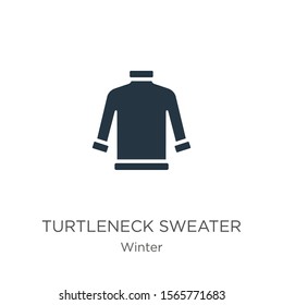 Turtleneck sweater icon vector. Trendy flat turtleneck sweater icon from winter collection isolated on white background. Vector illustration can be used for web and mobile graphic design, logo, eps10