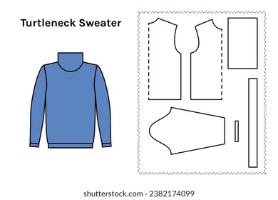 Turtleneck sweater for men and women pattern.