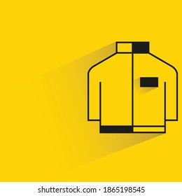 turtleneck sweater with shadow on yellow background