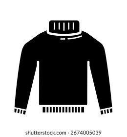 Suéter de cuello alto - icono de Vector