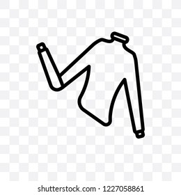 Turtleneck vector linear icon isolated on transparent background, Turtleneck transparency concept can be used for web and mobile
