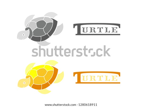 Turtles Animal Logo Design Golden Ratio Stock Vector Royalty Free