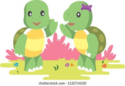 Turtles chit chatting