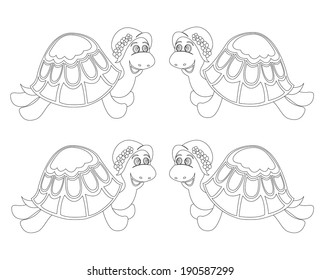 turtles for coloring book