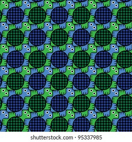Turtles Pattern Inspired By M. C. Escher