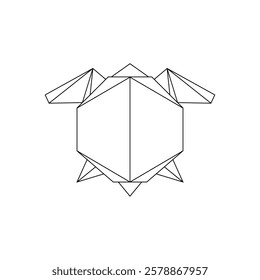 Turtles Polygonal Lines, can use for Logo, Pictogram, Endangered Animals Figure, Website, Apps, or Graphic Design Element. Vector Illustration