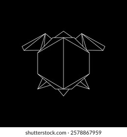 Turtles Polygonal Lines, can use for Logo, Pictogram, Endangered Animals Figure, Website, Apps, or Graphic Design Element. Vector Illustration