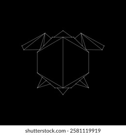 Turtles Polygonal Lines, can use for Logo, Pictogram, Endangered Animals Figure, Website, Apps, or Graphic Design Element. Vector Illustration