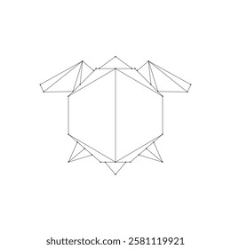 Turtles Polygonal Lines, can use for Logo, Pictogram, Endangered Animals Figure, Website, Apps, or Graphic Design Element. Vector Illustration