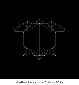 Turtles Polygonal Lines, can use for Logo, Pictogram, Endangered Animals Figure, Website, Apps, or Graphic Design Element. Vector Illustration