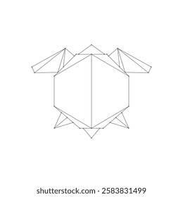 Turtles Polygonal Lines, can use for Logo, Pictogram, Endangered Animals Figure, Website, Apps, or Graphic Design Element. Vector Illustration