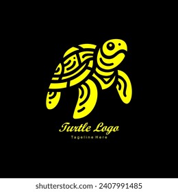 A turtle-shaped logo design with a full carved style, very suitable for brands or logos that require a unique and elegant turtle shape.