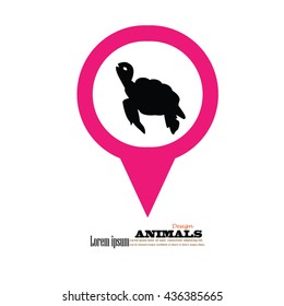 turtle.vector illustration.