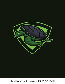 turttle mascot logo gaming esport