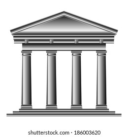 Ancient Greek Temple Four Marble Columns Stock Illustration 1723146922