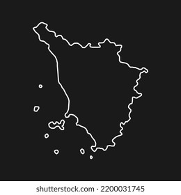 Tuscany Map. Region of Italy. Vector illustration.