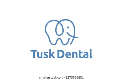 Tusk Dental Clinic Logo Tooth abstract design vector.