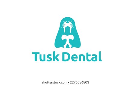 Tusk Dental Clinic Logo Tooth abstract design vector.