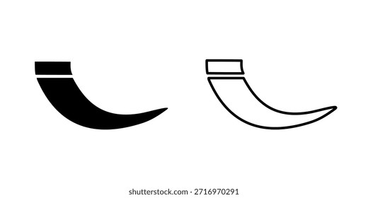 
Tusk set icon isolated on white background.