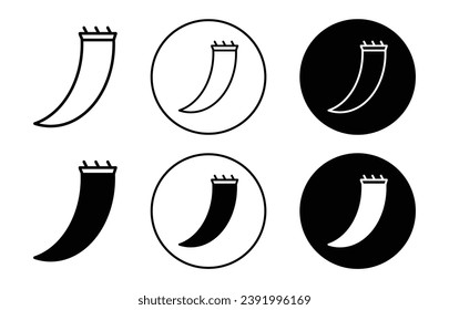 Tusk vector icon illustration set