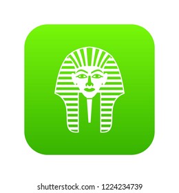 Tutankhamen mask icon digital green for any design isolated on white vector illustration