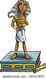 Tutankhamun Tutankhamen pharaoh Egypt illustration 18th dynasty history