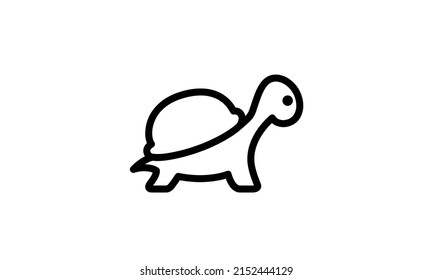 tutle icon vector icon simple perfect pixel outline design with white background good for pet shop