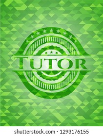 Tutor green mosaic emblem