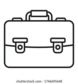 Tutor leather bag icon. Outline tutor leather bag vector icon for web design isolated on white background
