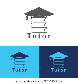 Tutor-Logo-Design, Vektorgrafik-Vorlage,