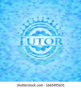 Símbolo de mosaico azul del cielo de Tutor