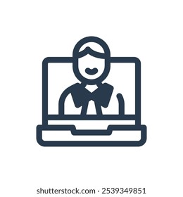 Tutor Support on Learning Management System Vector Icon