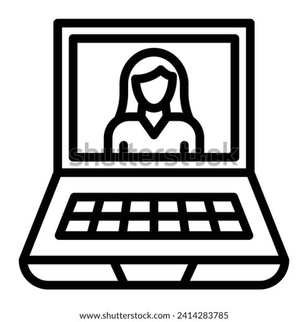 Tutor Vector Line Icon Design