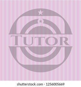 Tutor vintage pink emblem