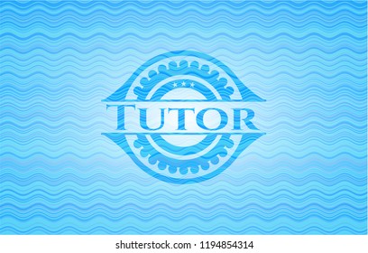 Tutor water representation style emblem.