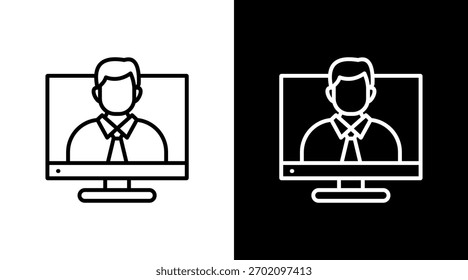 Diseño de conjunto de iconos blancos de tutor