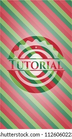 Tutorial christmas badge background.