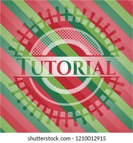 Tutorial christmas style emblem.