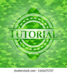 Tutorial green mosaic emblem