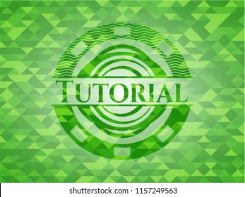 Tutorial green mosaic emblem