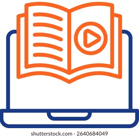 Tutorial Icon Color Vector Illustration