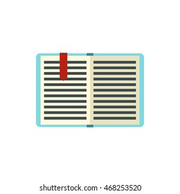Tutorial icon in flat style isolated on white background. School symbol
