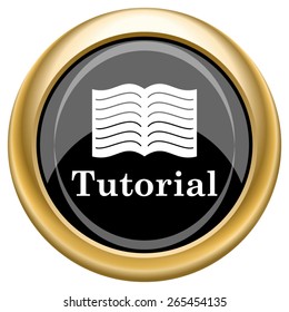 Tutorial icon. Internet button on white  background. EPS10 Vector. 