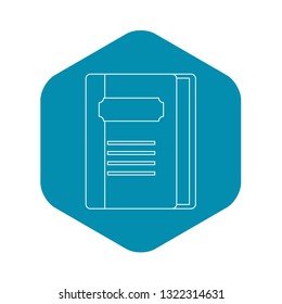 Tutorial icon. Outline illustration of tutorial vector icon for web