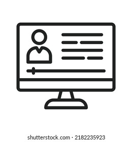 Tutorial icon vector image. Can also be used for Physical Fitness. Suitable for mobile apps, web apps and print media.