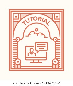 TUTORIAL AND ILLUSTRATION ICON CONCEPT