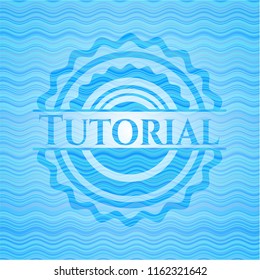 Tutorial light blue water badge.