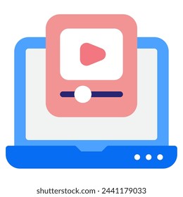 Tutorial Online learning icon illutration