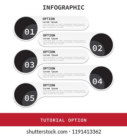 tutorial option infographic.vector illustration
