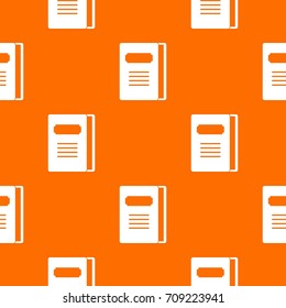 Tutorial pattern repeat seamless in orange color for any design. Vector geometric illustration